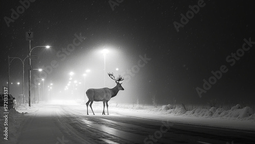 deer of fog