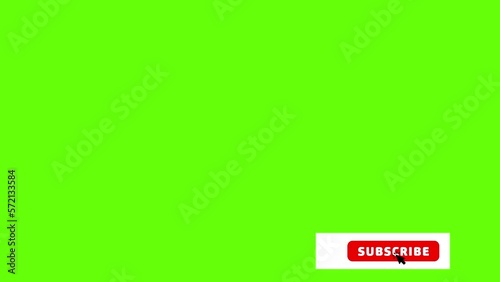 Animate Subscribe Notification Button Green Screen