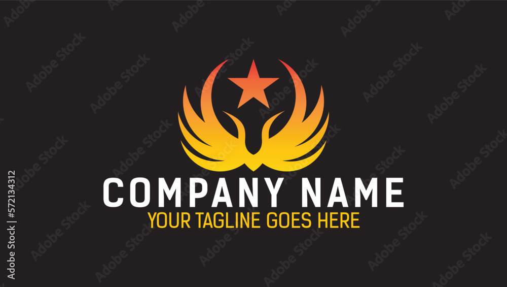 Eagle Bird Star Modern Luxury Logo Eagle Bird Star Modern Luxury Logo