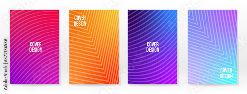 Minimal Poster. Pastel Soft. Rainbow Gradient Set.