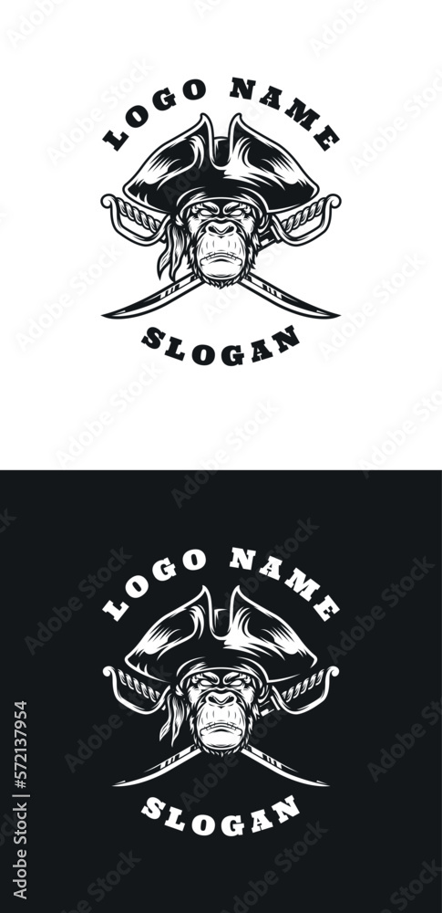Obraz premium Chimp Graphic Logo Design