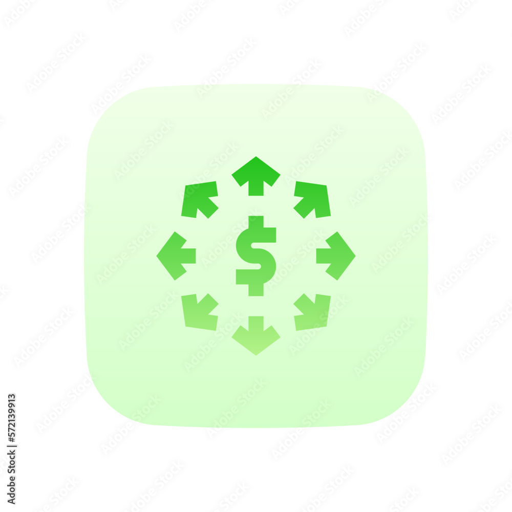 money flat gradient icon money flat gradient icon