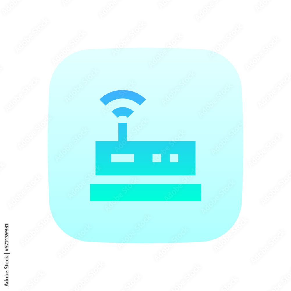 router flat gradient icon