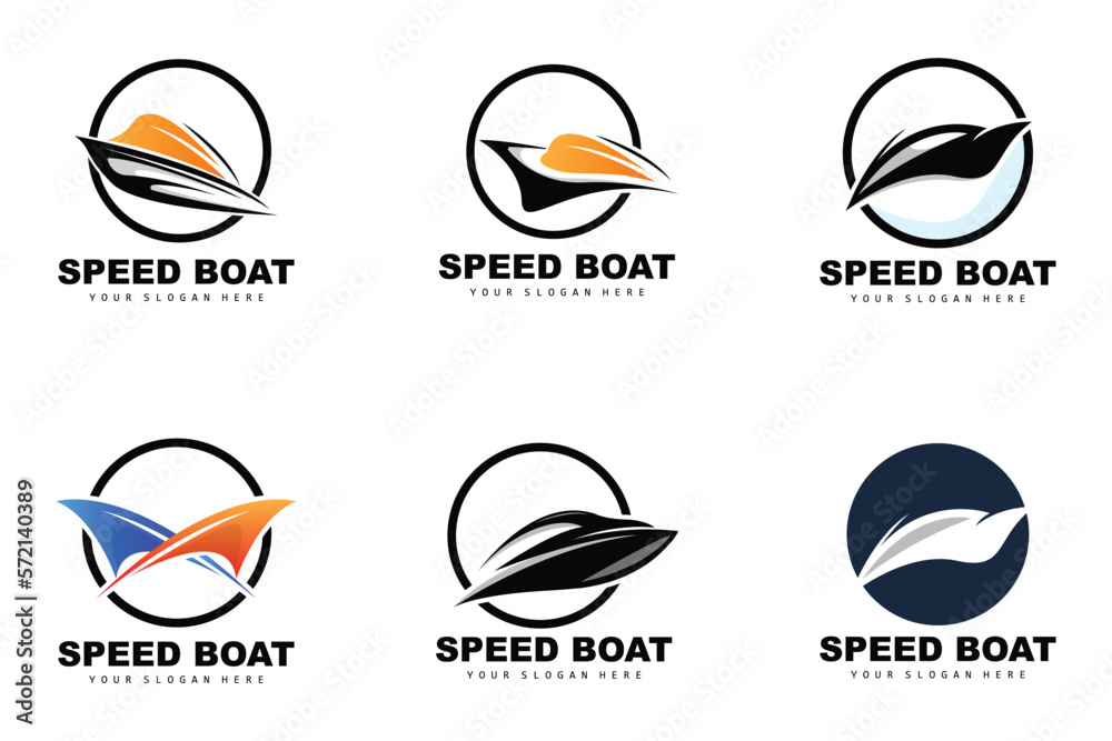 Speed Boat Logo, Fast Cargo Ship Vector, Sailboat, Design For Ship Manufacturing Company, Waterway Shipping, Marine Vehicles, Transportation Speed Boat Logo, Fast Cargo Ship Vector, Sailboat, Design For Ship Manufacturing Company, Waterway Shipping, Marine Vehicles, Transportation