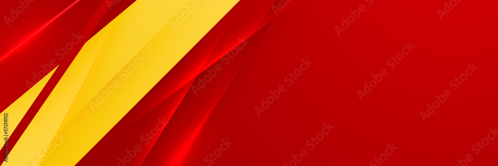 Modern Red and yellow abstract geometric design banner Modern Red and yellow abstract geometric design banner