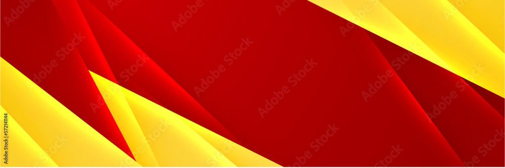 Modern Red and yellow abstract geometric design banner Modern Red and yellow abstract geometric design banner