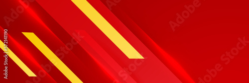 Free Download Modern Red and yellow abstract geometric design banner - GFXLoad