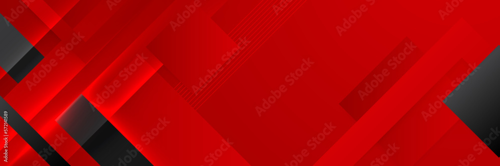 Modern Red and yellow abstract geometric design banner Modern Red and yellow abstract geometric design banner