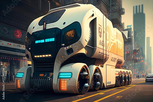 Zukunft des autonomen Frachttransports, AV - Lastwagen, AV, generative KI, LKW, Lastkraftwagen © getti
