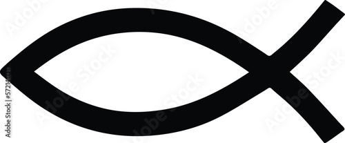 Christian Bible Catholic Fish Icon God Emblem Vector