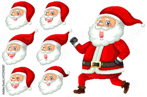 Santa Claus cartoon character set © GraphicsRF