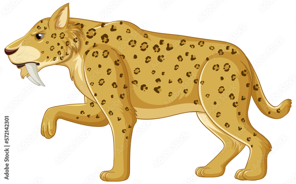 Fototapeta premium Saber Toothed cat vector