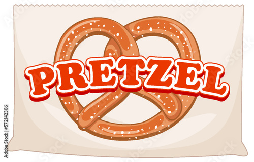 Pretzel bread in paper bag