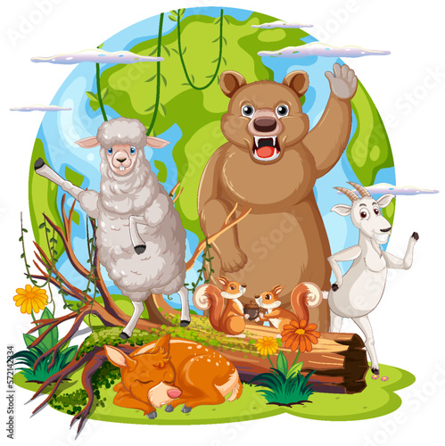 Animals on the planet earth