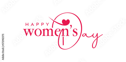 International Happy Women's Day Logo Design, 8 march happy women's day with love vector logo design