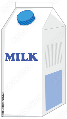 A carton of milk isolated