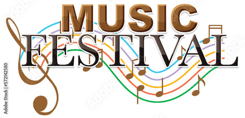Music Festival text for banner or poster design