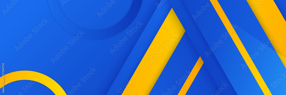 Blue and Yellow Sunburst Background Illustration for Design Projects