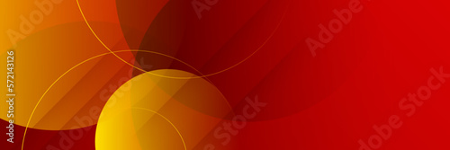 Minimalist Red and Yellow Banner Background Vector Design - Ideal for Brochures, Web, Social Media and Flyers