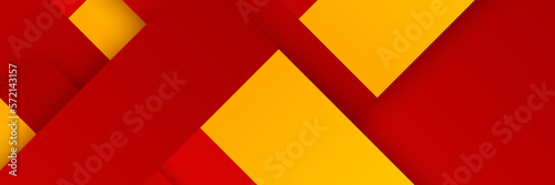 Free Download Minimalist Red and Yellow Banner Background Vector Design - Ideal for Brochures, Web, Social Media and Flyers - GFXLoad