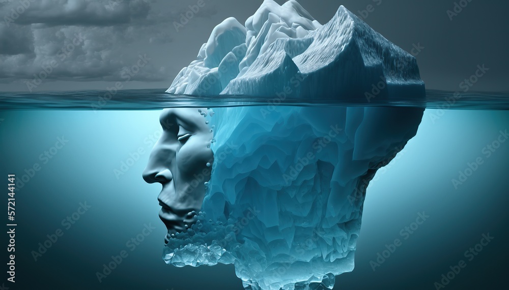 Ego iceberg, Freuds Model Of The Mind Stock Illustration Adobe Stock