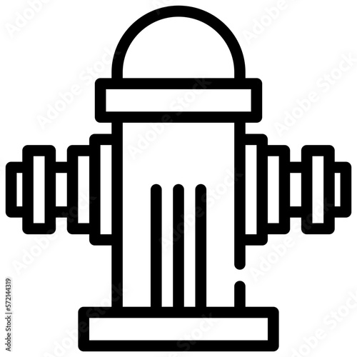 fire hydrant water rescue emergency pump icon simple line