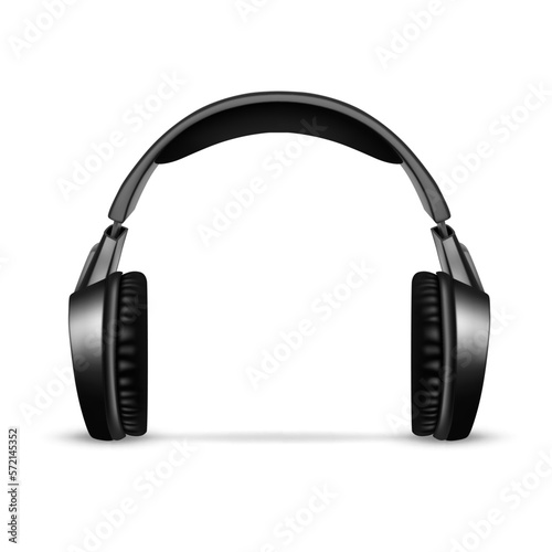Wireless headphones isolated on white background. EPS10 vector