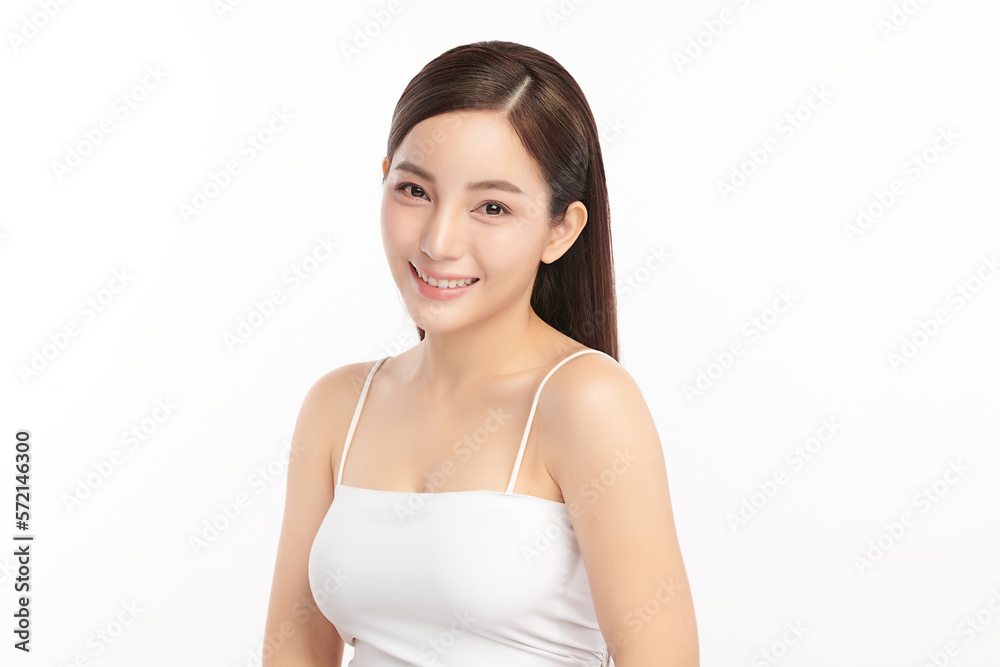 Beautiful young asian woman with clean fresh skin on white background, Face care, Facial treatment, Cosmetology, beauty and spa, Asian women portrait. Beautiful young asian woman with clean fresh skin on white background, Face care, Facial treatment, Cosmetology, beauty and spa, Asian women portrait.