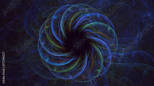 3D rendering abstract colorful fractal light background