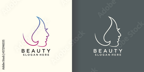 Creative golden beauty skin care logo design . spa therapy logo concept.