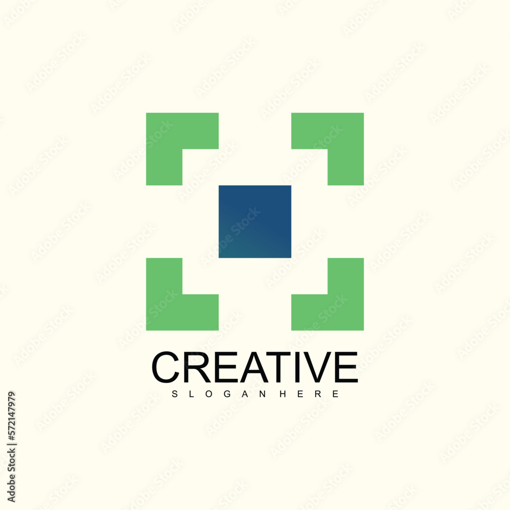 Design logo with target creative abstract element concept