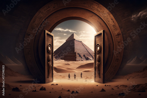 Portal to the land of the pyramids. Reptile people crossed over.