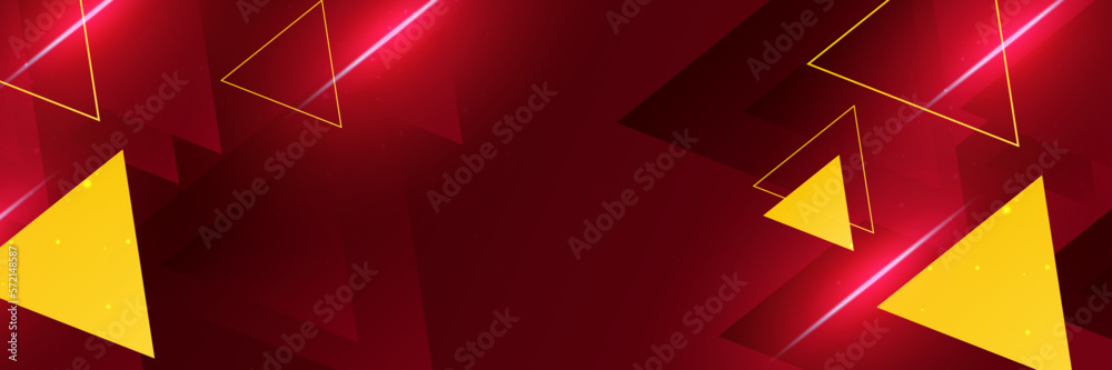 Vector Illustration of Bold Dark Red and Yellow Banner Background ...