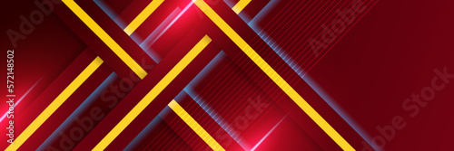 Wallpaper Mural Vector Illustration of Bold Dark Red and Yellow Banner Background - Ideal for Promotions and Advertising Torontodigital.ca