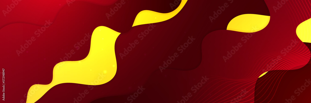 Vector Illustration of Bold Dark Red and Yellow Banner Background - Ideal for Promotions and Advertising Vector Illustration of Bold Dark Red and Yellow Banner Background - Ideal for Promotions and Advertising