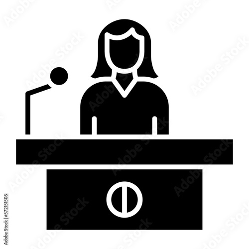 Vector Design Press Secretary Icon Style