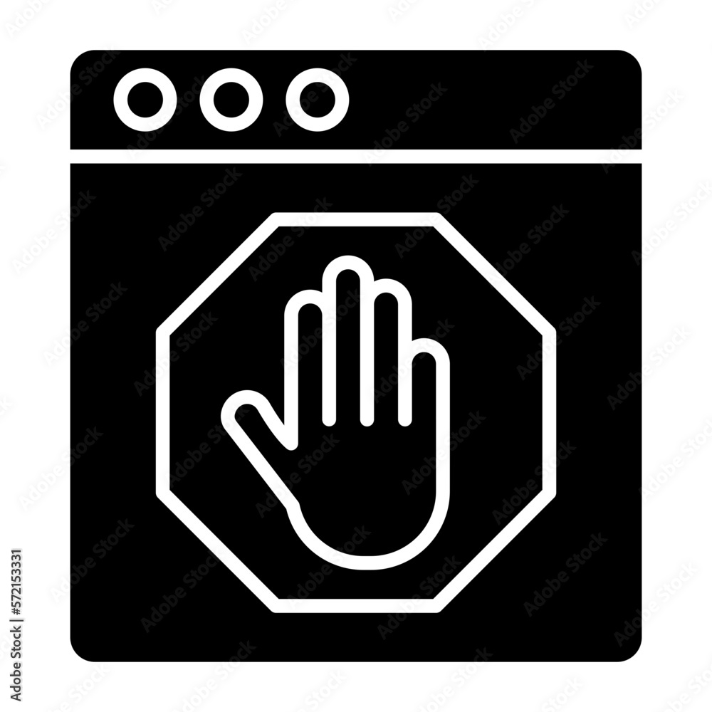 Obraz premium Vector Design AD Blocker Icon Style