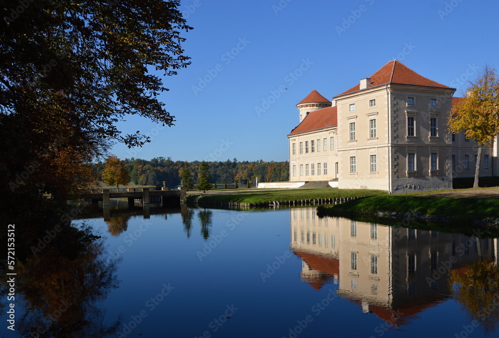 Historical Castle and Park in Autumn in the Town Rheinsberg, Brandenburg