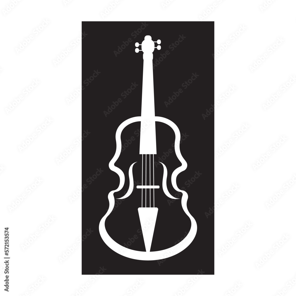 Naklejka premium Guitar logo images illustration