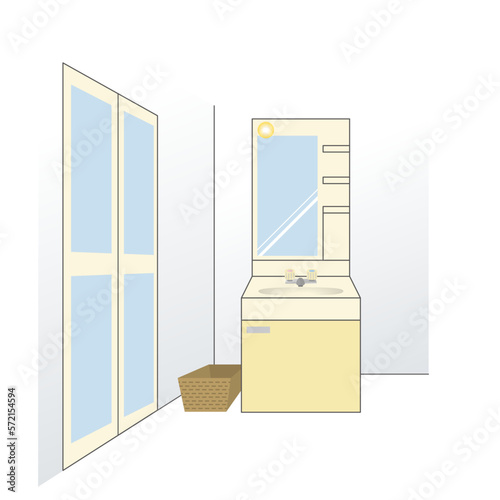 古い洗面脱衣所