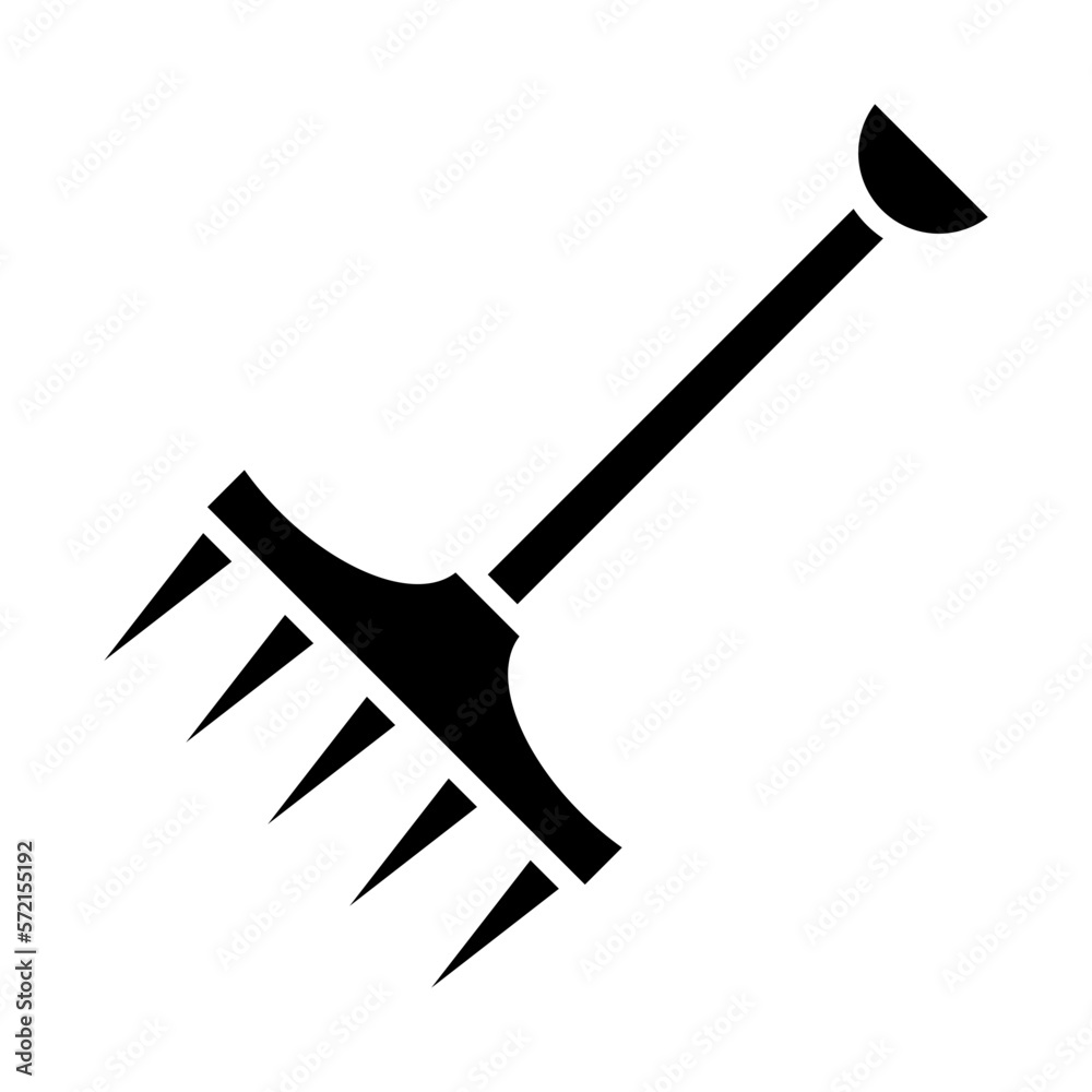 Vector Design Rake Icon Style Vector Design Rake Icon Style