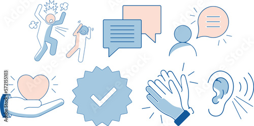 Set of social relation icon