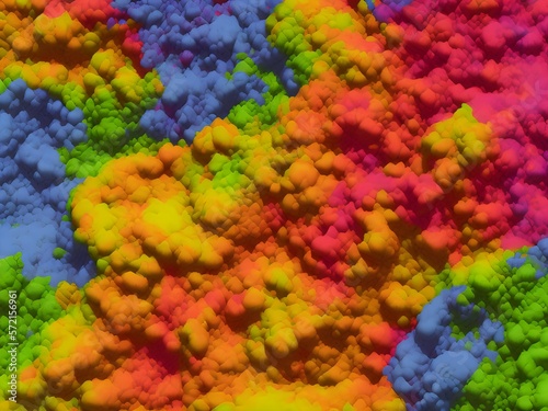 3D Colorful texture color splash background