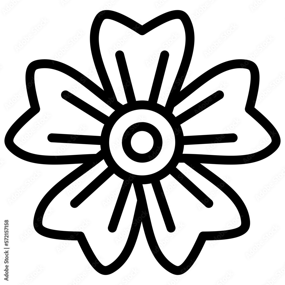 cherry blossom flower illustration design with outline cherry blossom flower illustration design with outline