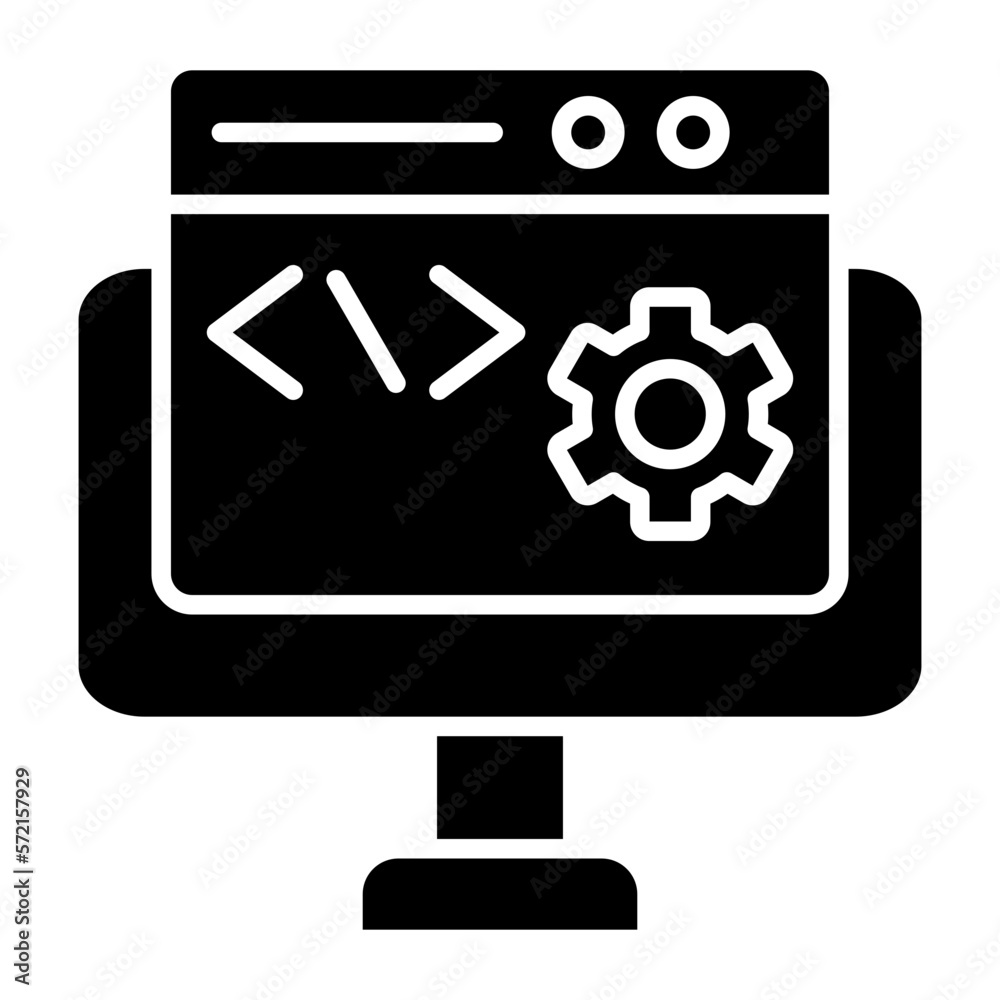 Vector Design Code Settings Icon Style Vector Design Code Settings Icon Style
