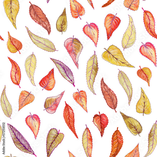 Abstract flowers and leaves blend repeat seamless pattern. Watercolor and digital drawing by hand. mixed media for textile design  packaging  wallpaper  banner design.