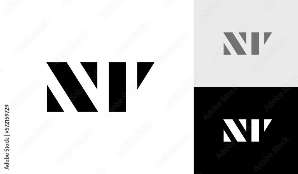 Letter NT initial monogram logo design vector Letter NT initial monogram logo design vector