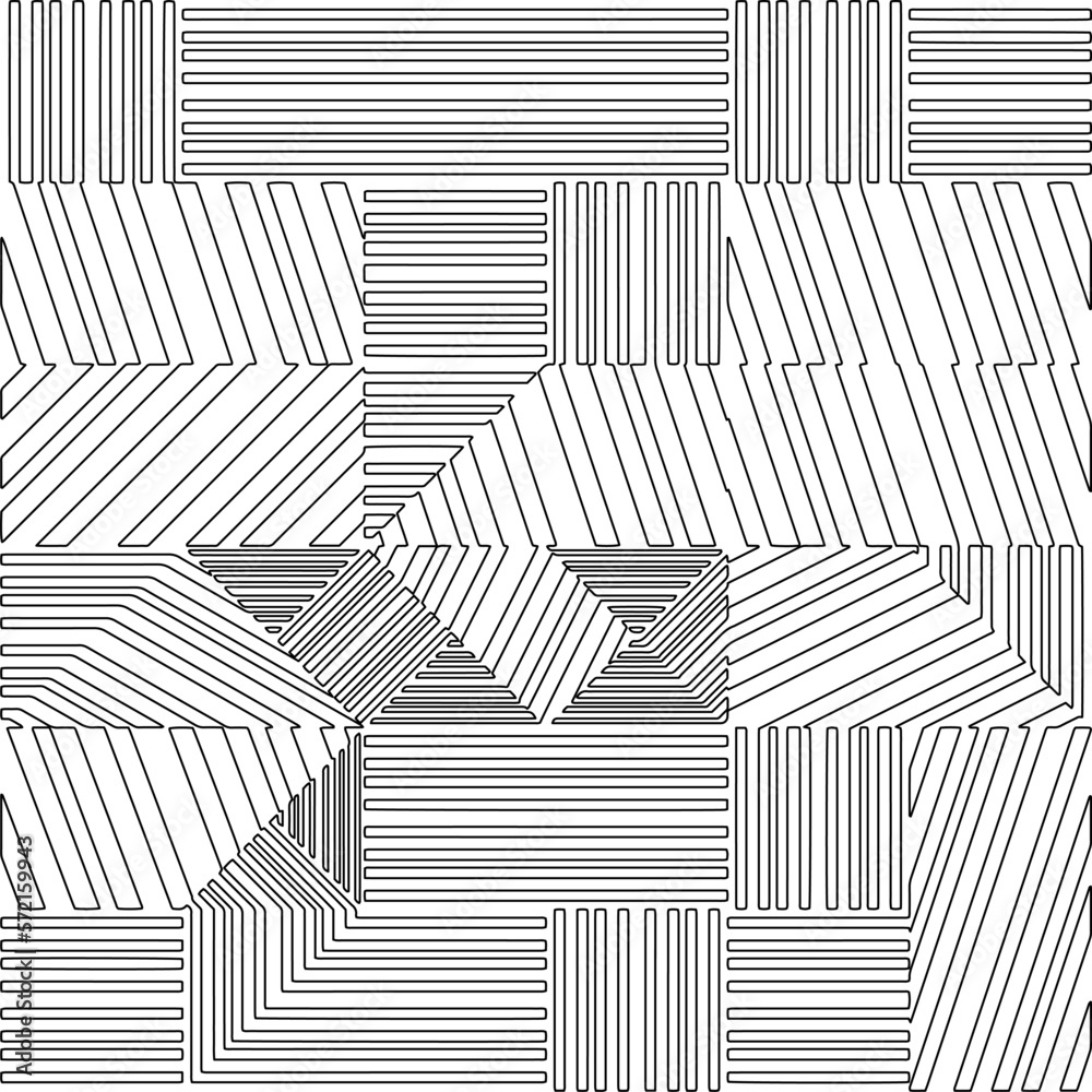 Abstract striped textured geometric pattern. Line Art Pattern. Abstract striped textured geometric pattern. Line Art Pattern.