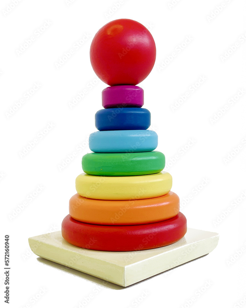 Wooden rainbow stacker, stacking toy for kids, colourful rainbow, wooden toys for kids, baby and infant. Wooden rainbow stacker, stacking toy for kids, colourful rainbow, wooden toys for kids, baby and infant.
