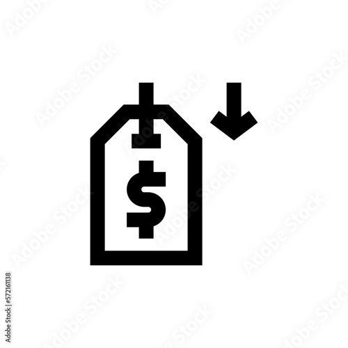 lowest price line icon